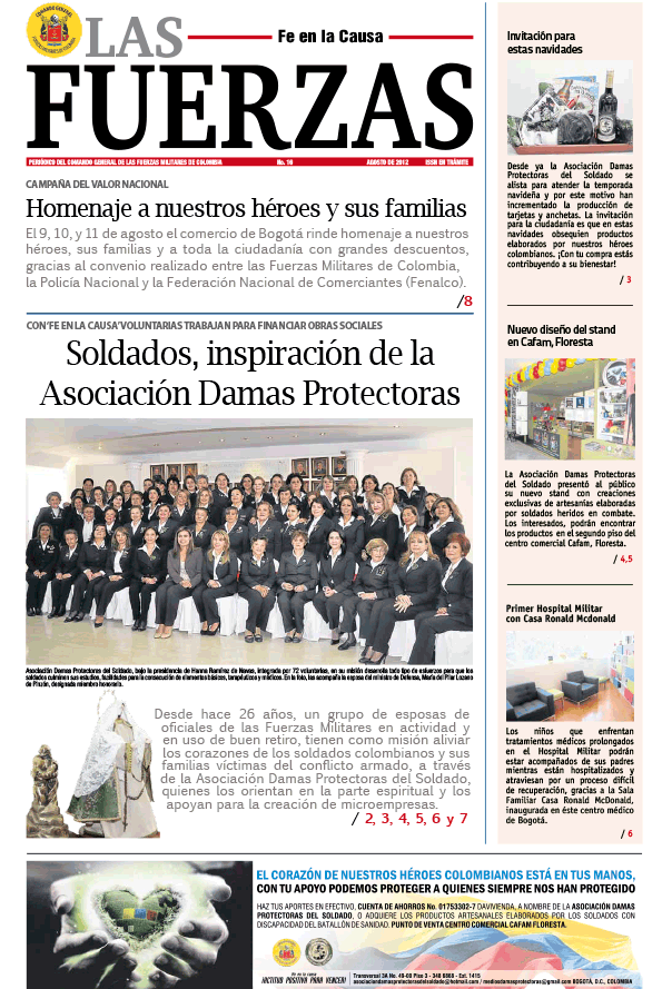 Periódico las Fuerzas Agosto 2012