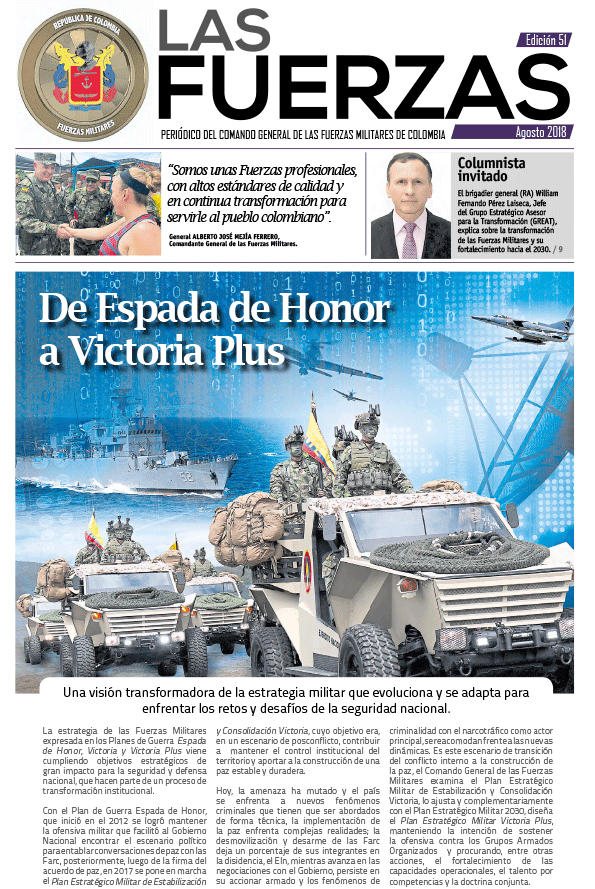 Periódico las Fuerzas agosto 2018