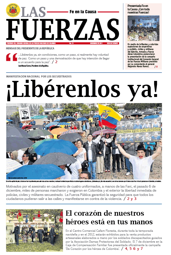 Periódico las Fuerzas Diciembre 2011