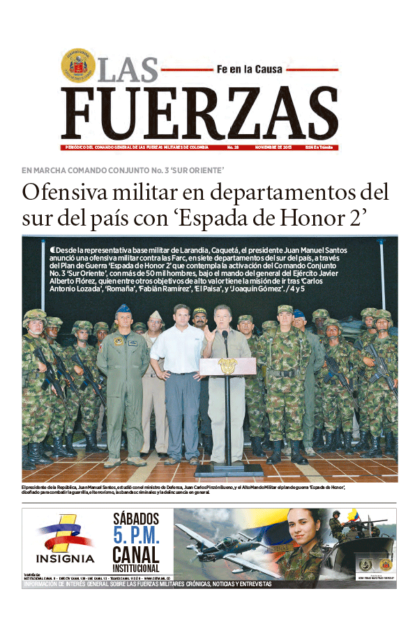 Periódico las Fuerzas noviembre 2013