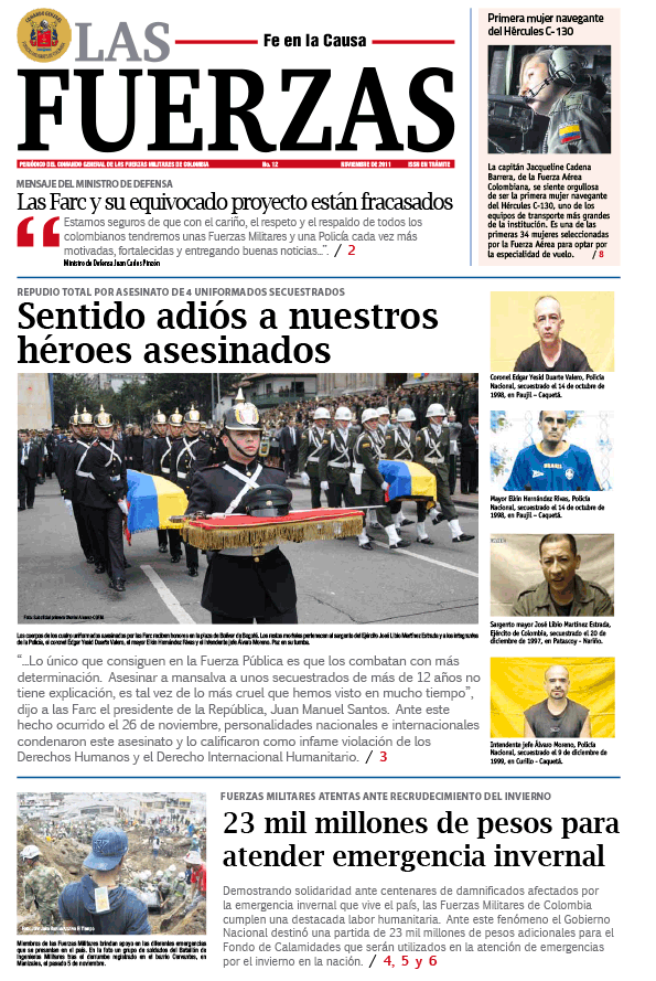 Periódico las Fuerzas Noviembre 2011