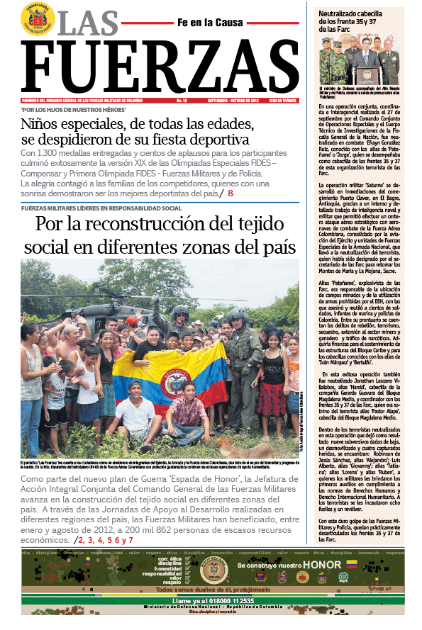 Periódico las Fuerzas octubre 2012