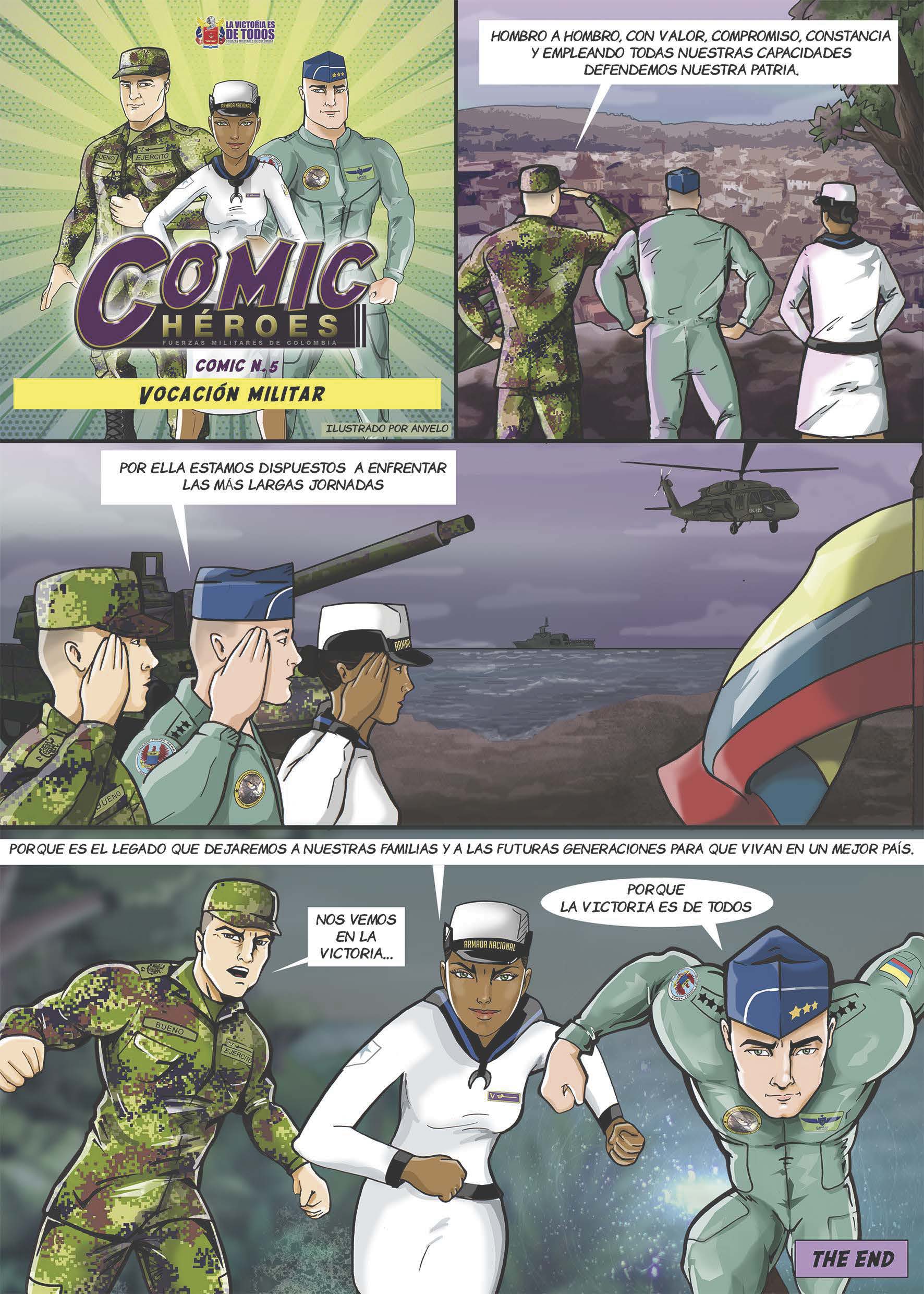 Comic Héroes Vocación Militar