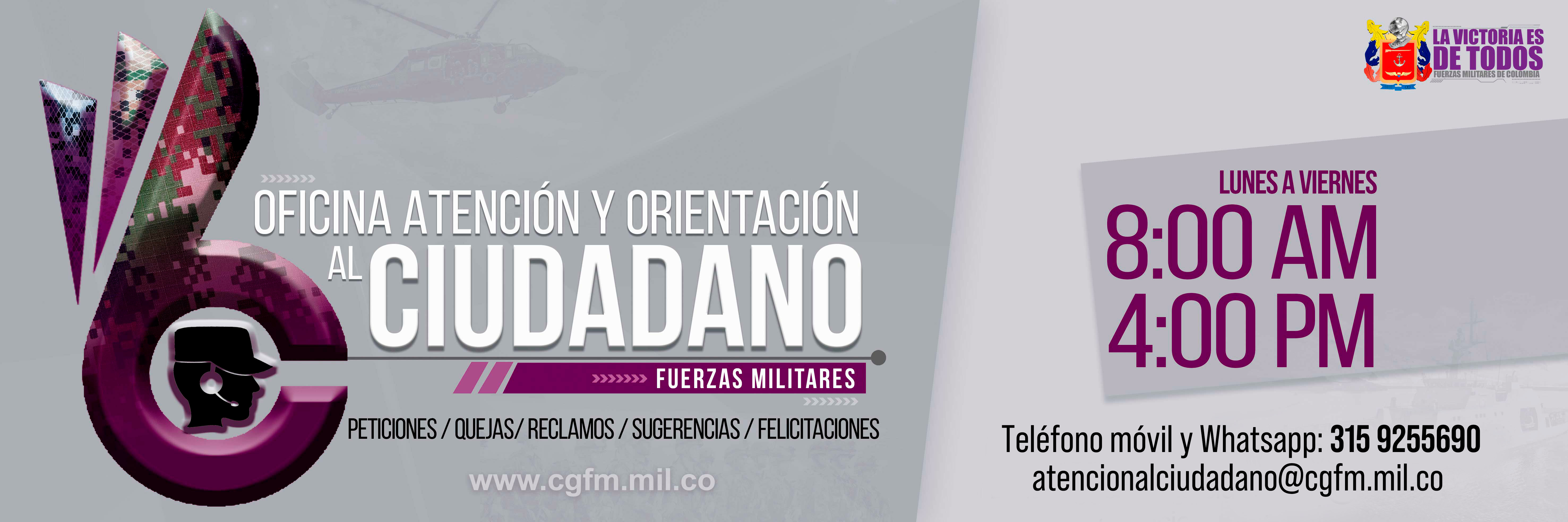 Oficina de Atención y Orientación al Ciudadano COGFM Oficina de Atención y Orientación al Ciudadano COGFM