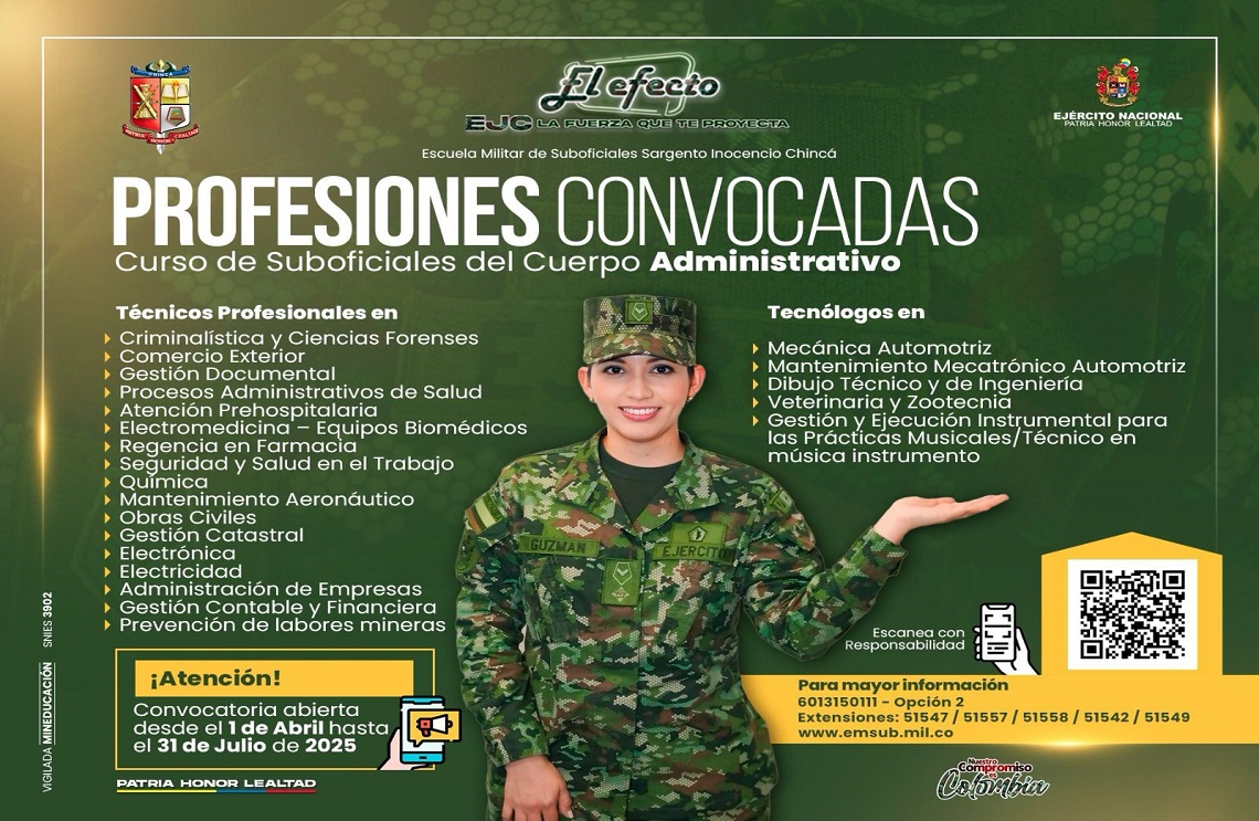 Convocatoria suboficiales del cuerpo administrativo