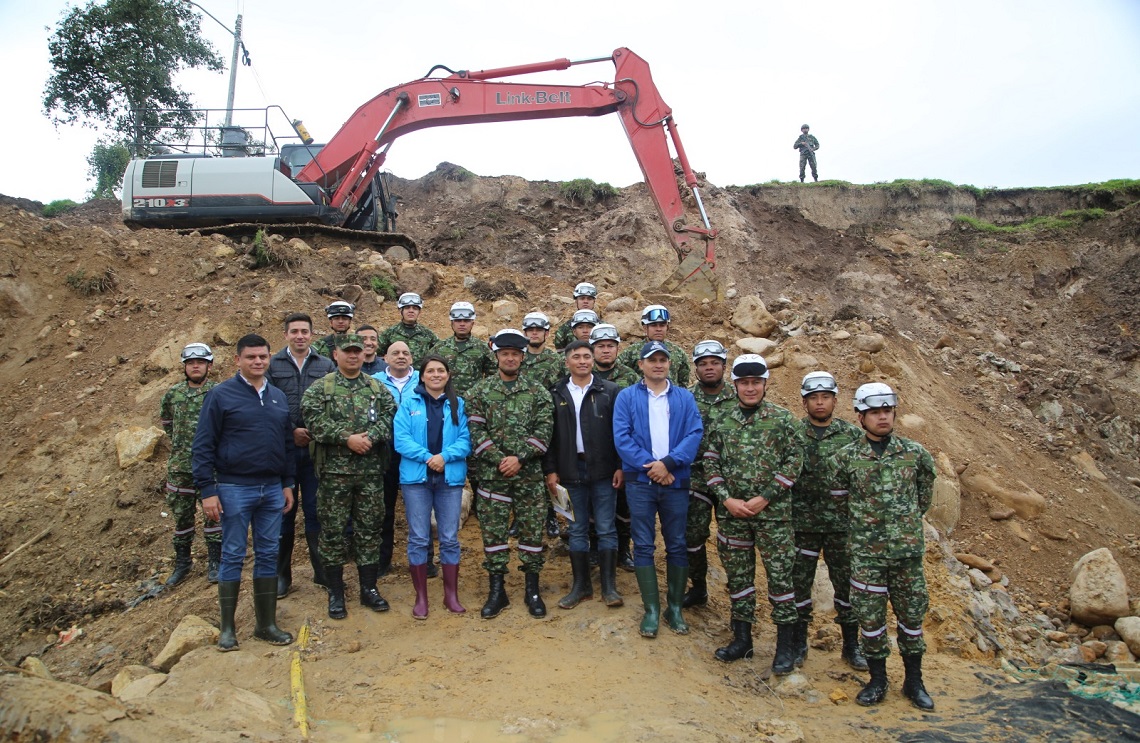 Ejército Nacional protege a más de 10.000 personas con obra de mitigación en Villapinzón, Cundinamarca