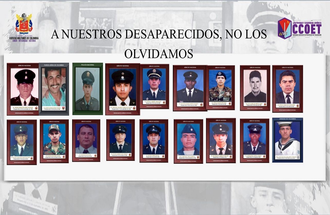 Ministerio de Defensa apoya labores de búsqueda de 546 militares y policías registrados como desaparecidos
