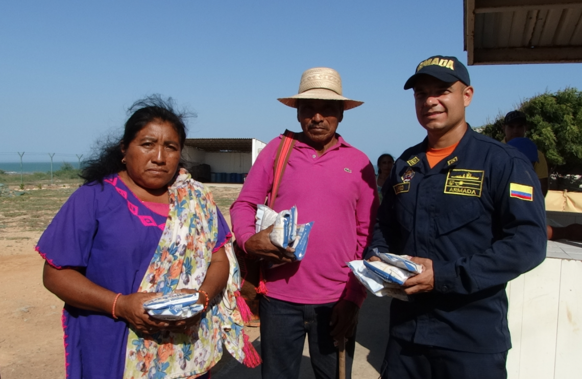Armada Nacional comprometida con las comunidades indígenas de la Alta Guajira.