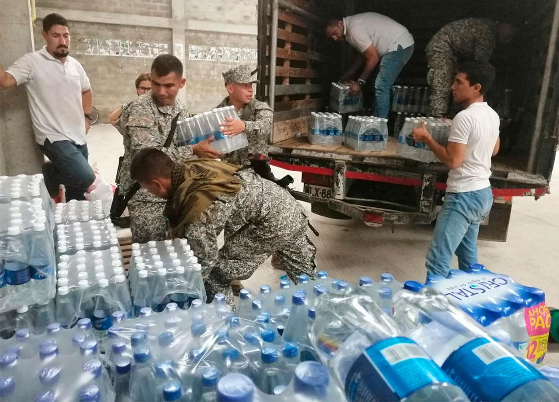 La Armada brinda apoyo a la comunidad de Apartadó en emergencia por desbordamiento del río San José