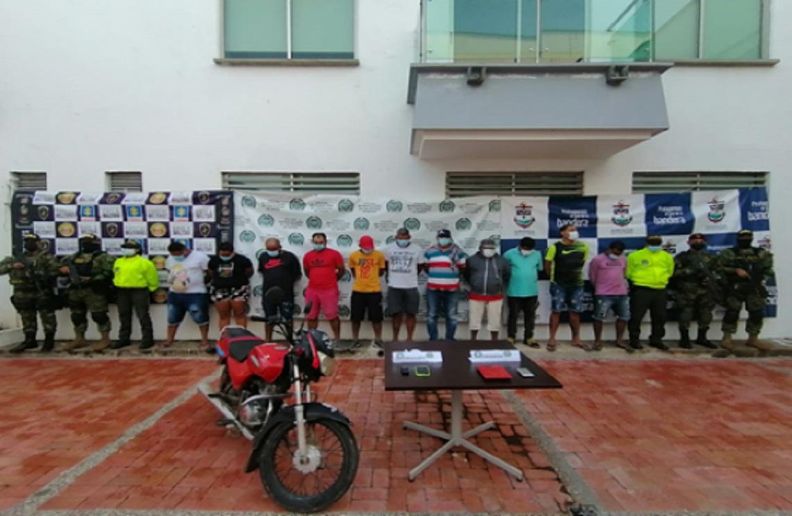 Fuerza Pública captura a 12 personas en Bolívar y Sucre por diferentes delitos
