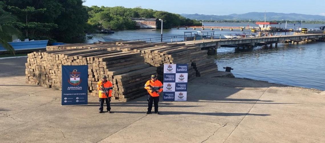 Armada de Colombia incauta cerca de 60 millones de pesos en madera