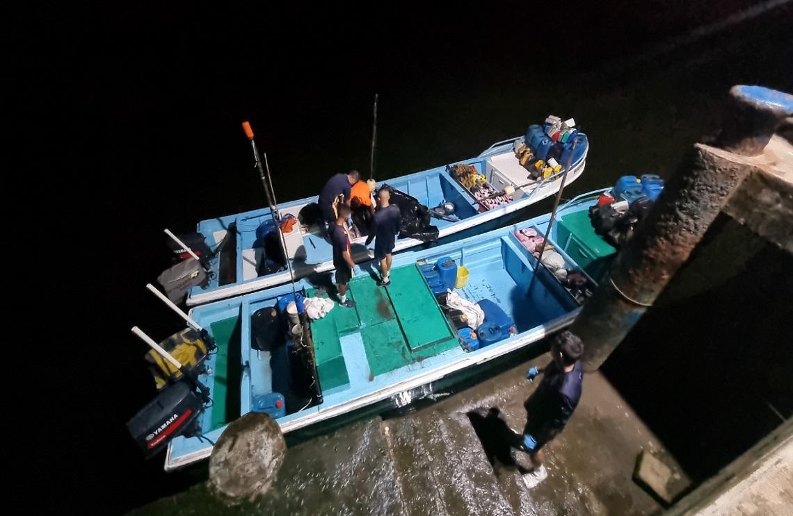 Armada de Colombia intercepta dos lanchas extranjeras que adelantaban faenas de pesca ilegal en el Pacífico nariñense