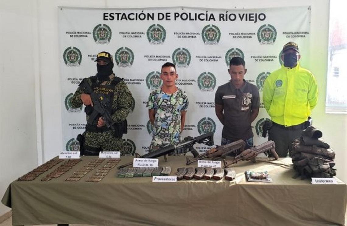 Fuerza Pública captura dos presuntos integrantes del GAO Clan del Golfo en Bolívar