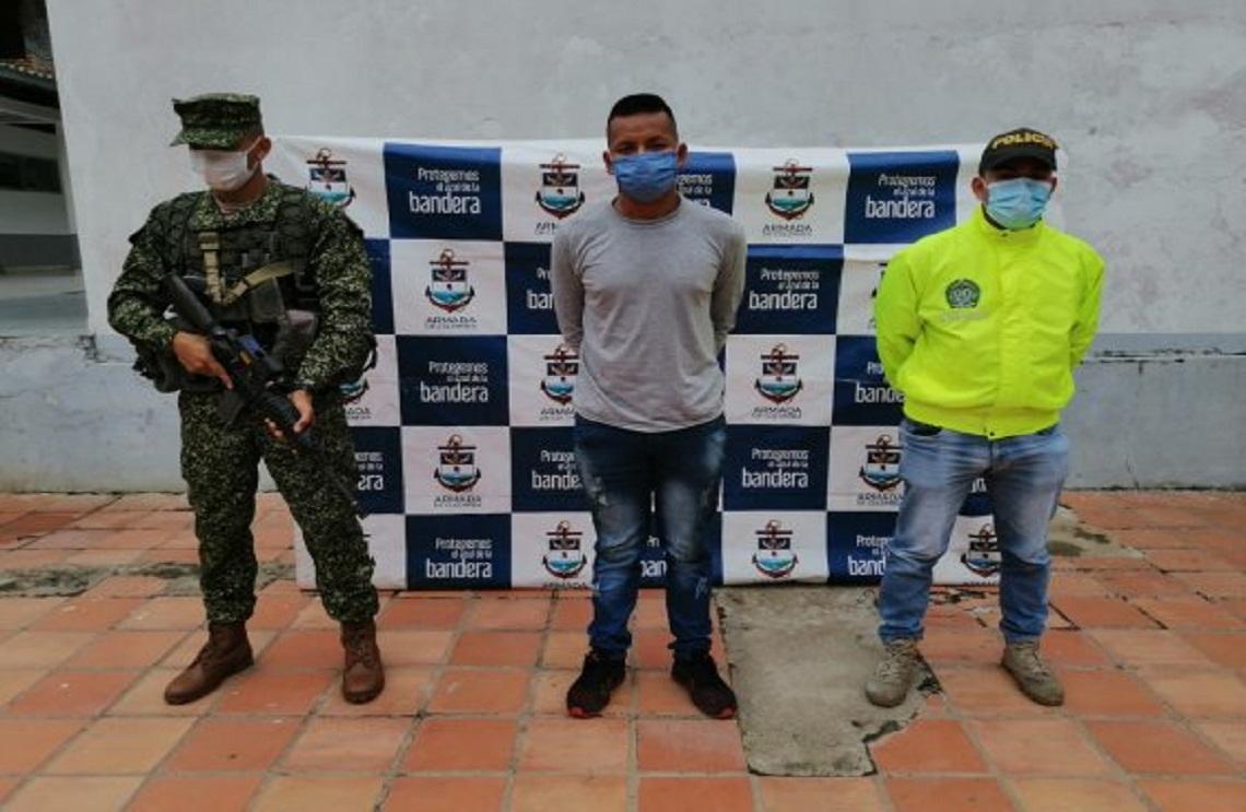 Armada de Colombia captura al extorsionista alias Camilo en Puerto Leguízamo, Putumayo
