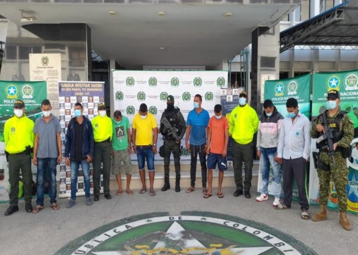 Armada de Colombia y Policía capturaron 8 presuntos integrantes de la banda Los Timus