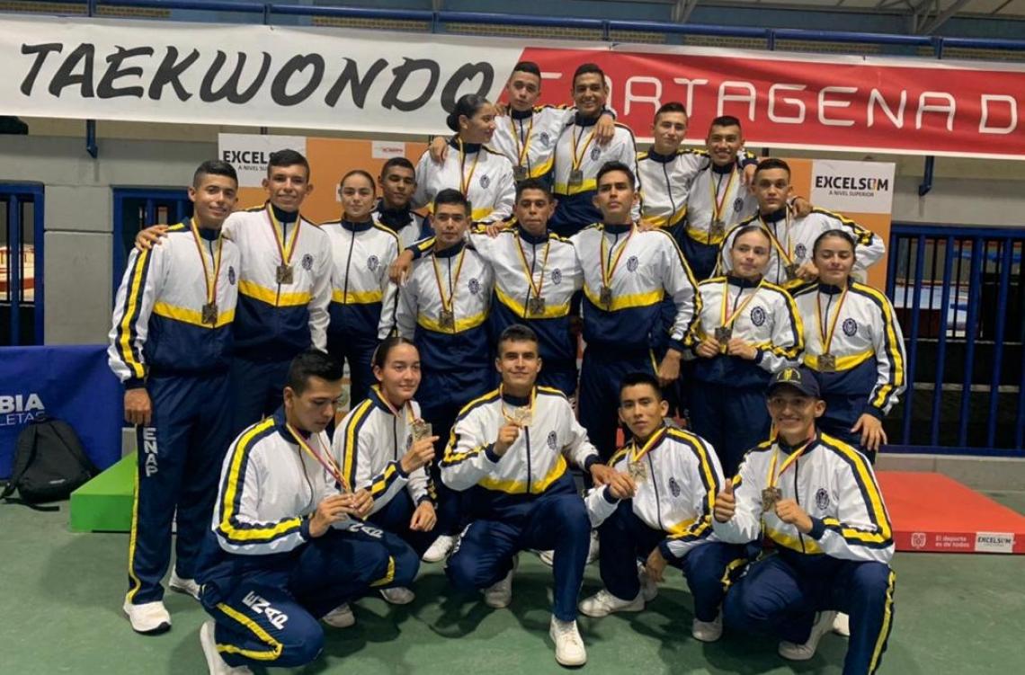 Escuela Naval de Cadetes obtuvo 16 medallas en campeonato de taekwondo en Cartagena