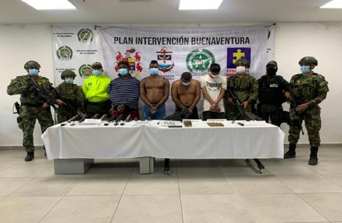 Fuerza pública captura a cuatro presuntos integrantes de las disidencias de las Farc en Buenaventura