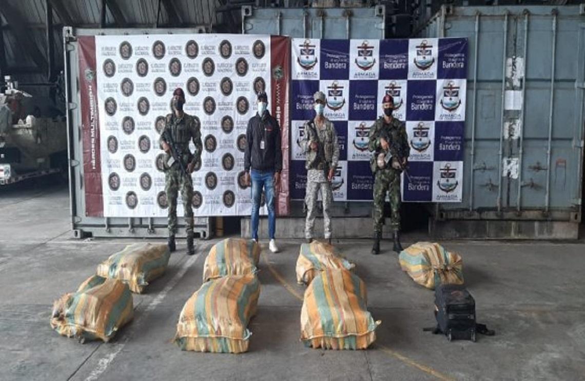Armada de Colombia impidió el tráfico de más de 54 mil dosis de marihuana hacia el exterior