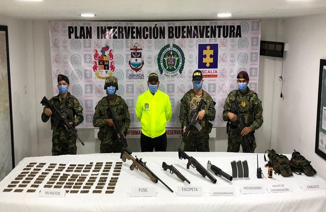 Incautado material de guerra perteneciente al GAO residual Estructura 6, en Buenaventura