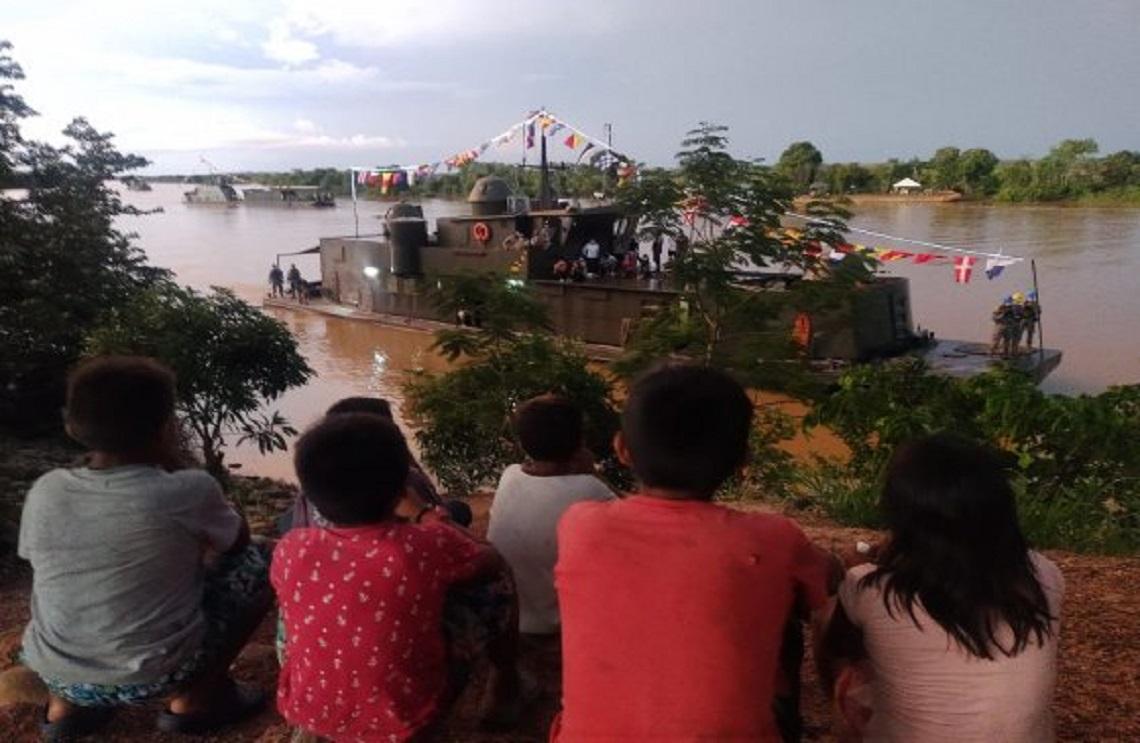 Puerto Gaitán, el municipio con mayor extensión territorial de Meta, recibió a la Armada de Colombia