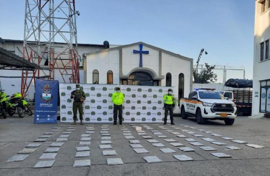  Armada de Colombia y Policía incautaron más de 50 kilogramos de estupefacientes en Sucre