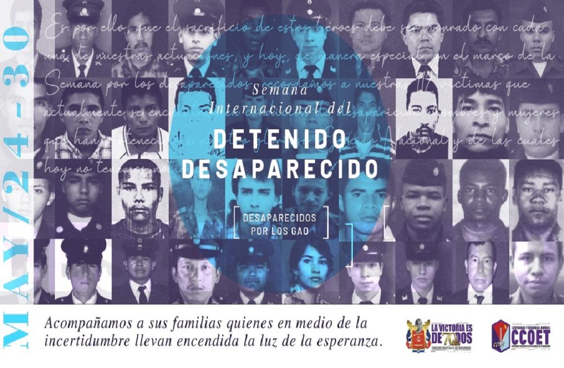 Fuerzas Militares se une a la Semana Internacional del Detenido Desaparecido 