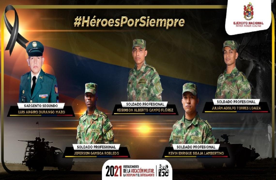 Héroes por siempre uniformados del Ejército Nacional