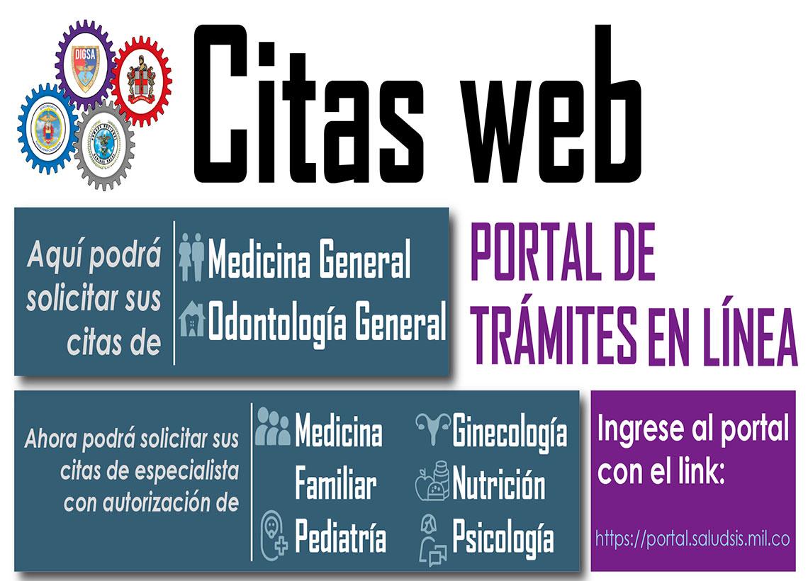 Sanidad Militar habilita agendamiento de especialidades médicas con autorización por Portalsis