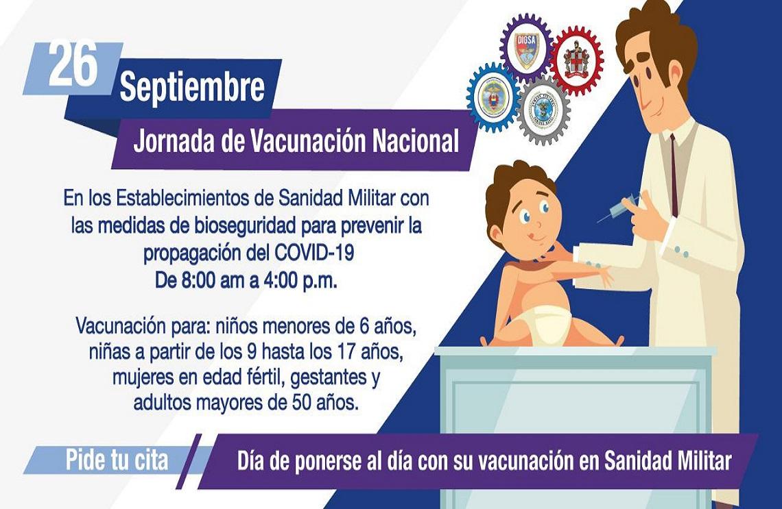 Sanidad Militar se une a la Jornada de Intensificación de la  Vacunación