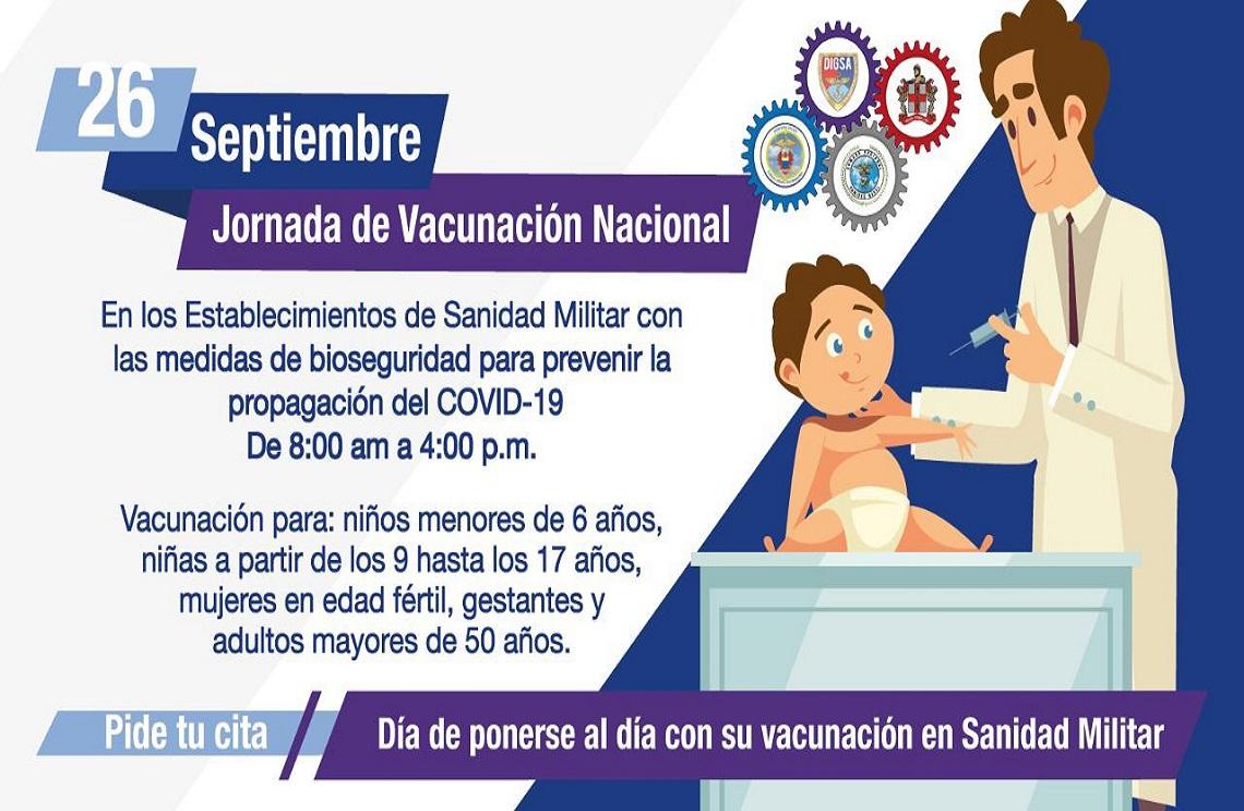 Sanidad Militar se une a la Jornada de Intensificación de la Vacunación
