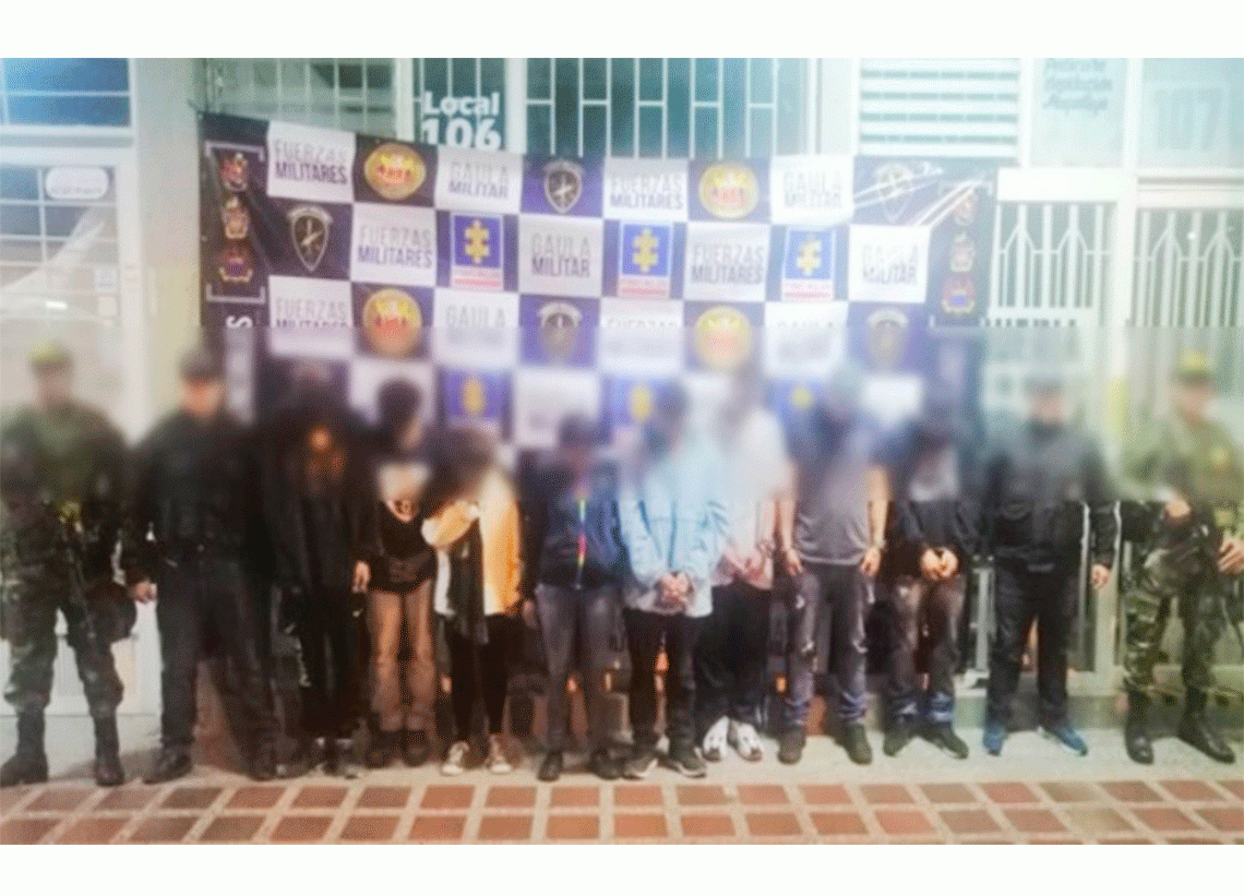 El Ejército Nacional capturó a 8 integrante de la banda delincuencial Los Mesas, en el oriente antioqueño