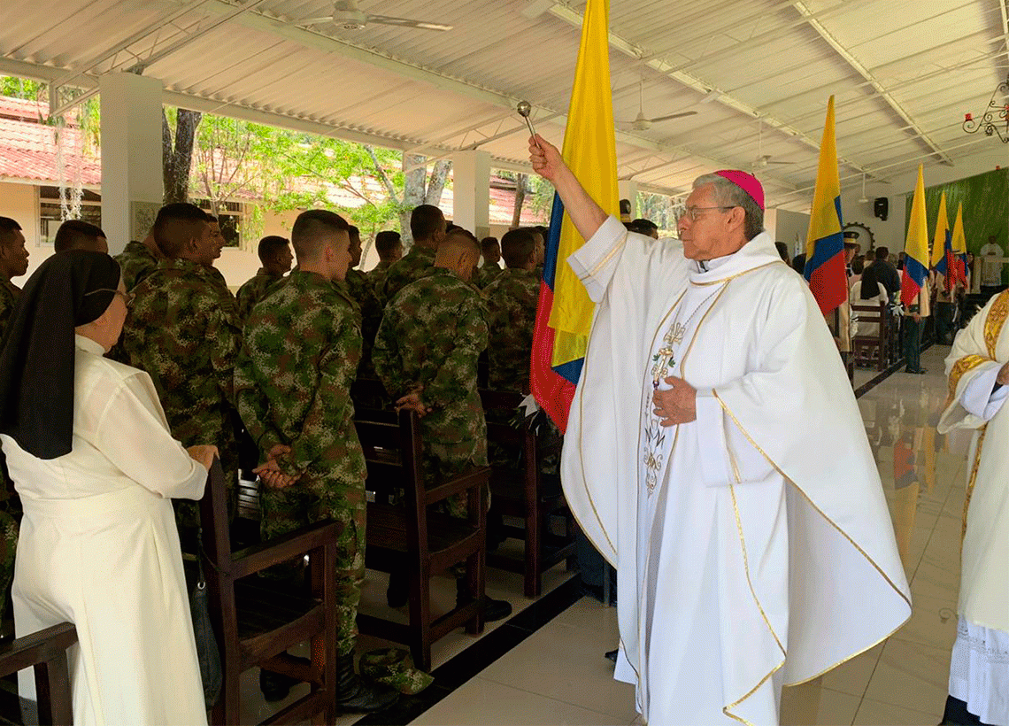 Obispo Castrense consagró nueva Capilla del Batallón Galán en el Socorro