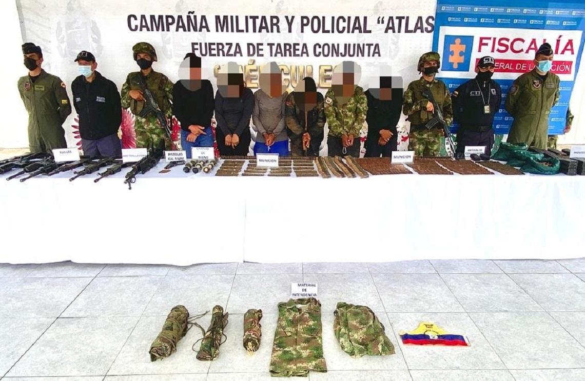 Seis capturados y cinco menores recuperados tras combate con integrantes de la estructura Urías Rondón de las disidencias de las Farc