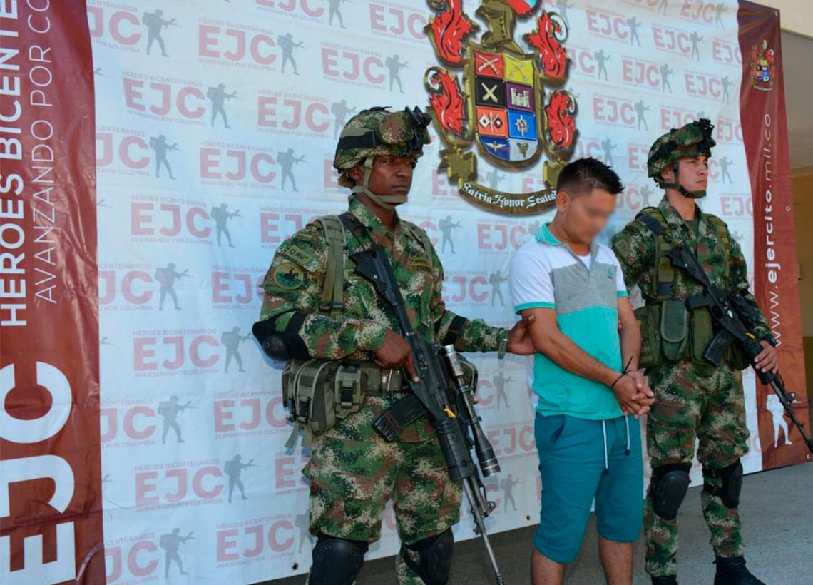 Ejército captura a alias ‘Peluco’ o ‘Nink’, por concierto para delinquir y terrorismo en Arauca 