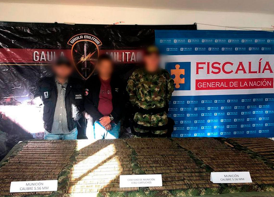 Gaula Militar Cundinamarca capturó a sujeto con munición para fusil en Bogotá