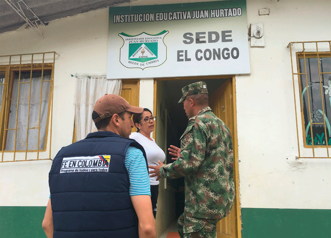 Equipo Fe En Colombia apoya la estrategia Mi Vereda Modelo del Ejército Nacional