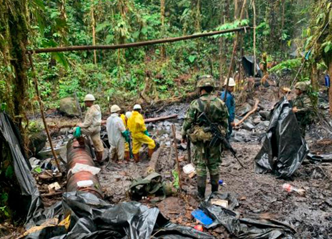 Duro golpe contra las economías ilícitas tras destrucción de refinería ilegal en Nariño
