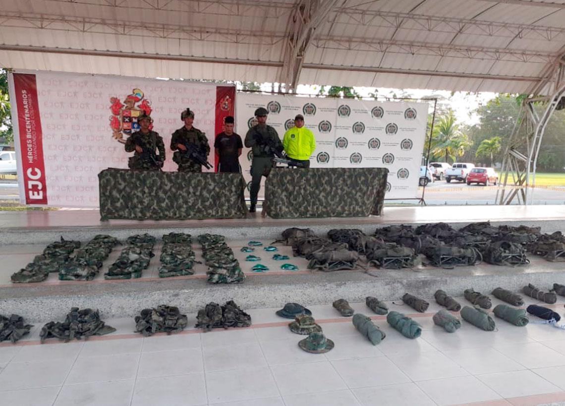 En una ofensiva militar contra el Clan del Golfo, también fue desmantelado un campamento de entrenamiento con capacidad para 20 personas.