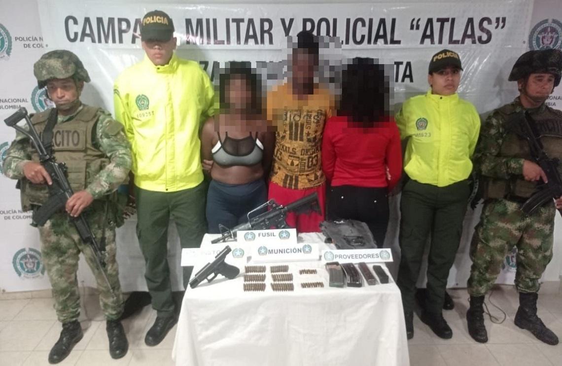 Tres capturados y una menor recuperada en Tumaco tras una operación del Ejército Nacional y la Policía Nacional