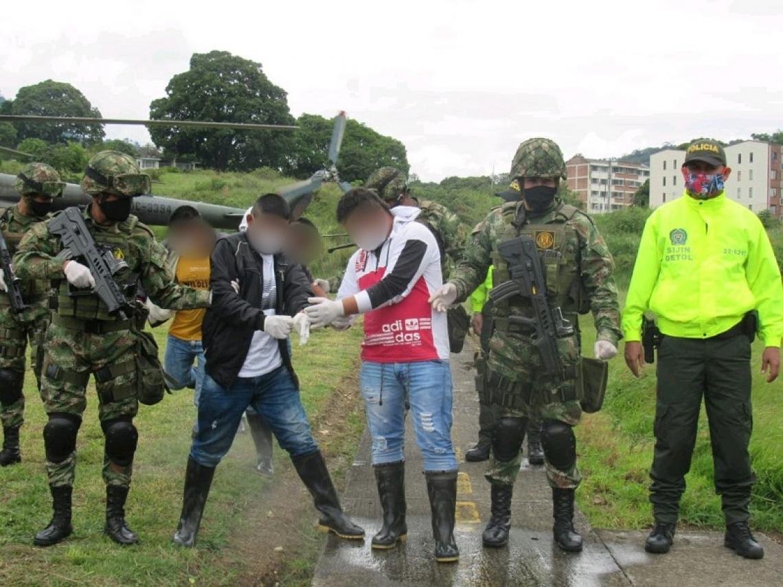 Capturados dos cabecillas de un grupo residual que delinque entre el Cauca y sur del Tolima