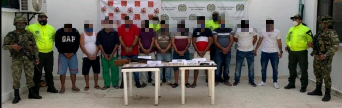 Capturados 14 integrantes del grupo de delincuencia organizada Los Rastrojos