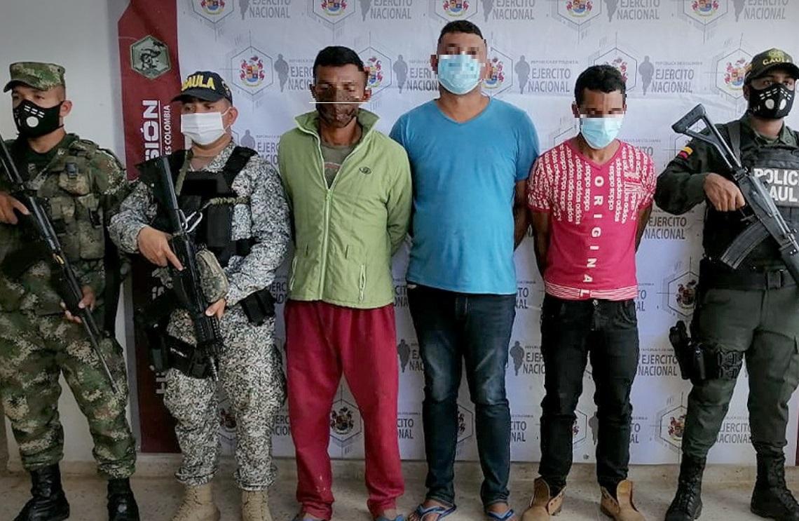 Capturados tres integrantes del Clan del Golfo en el sur de Bolívar