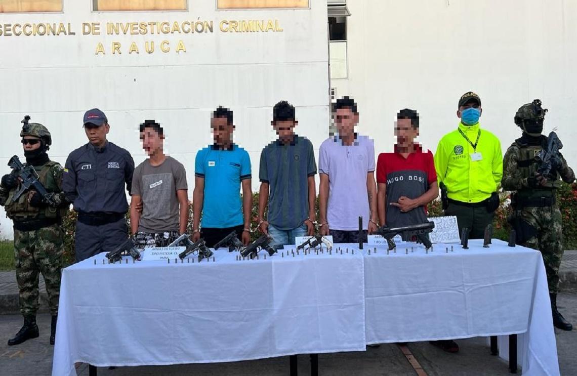 Capturados cinco presuntos integrantes del GAO residual, estructura 10 Martín Villa, en Arauca