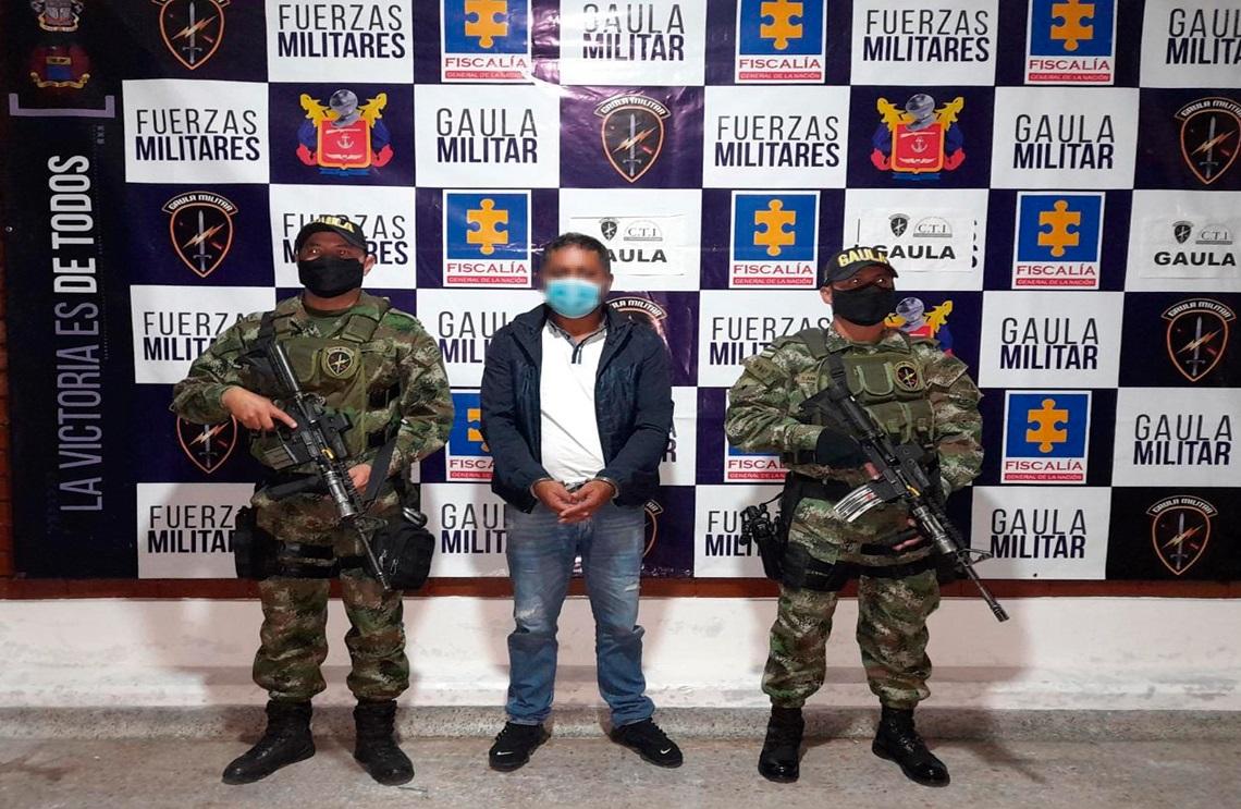 Gaula Militar Cundinamarca del Ejército Nacional capturó narcotraficante en Bogotá