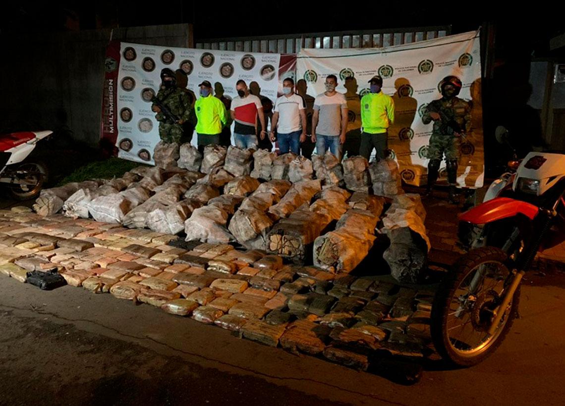 Capturadas tres personas que transportaban marihuana en el Valle del Cauca