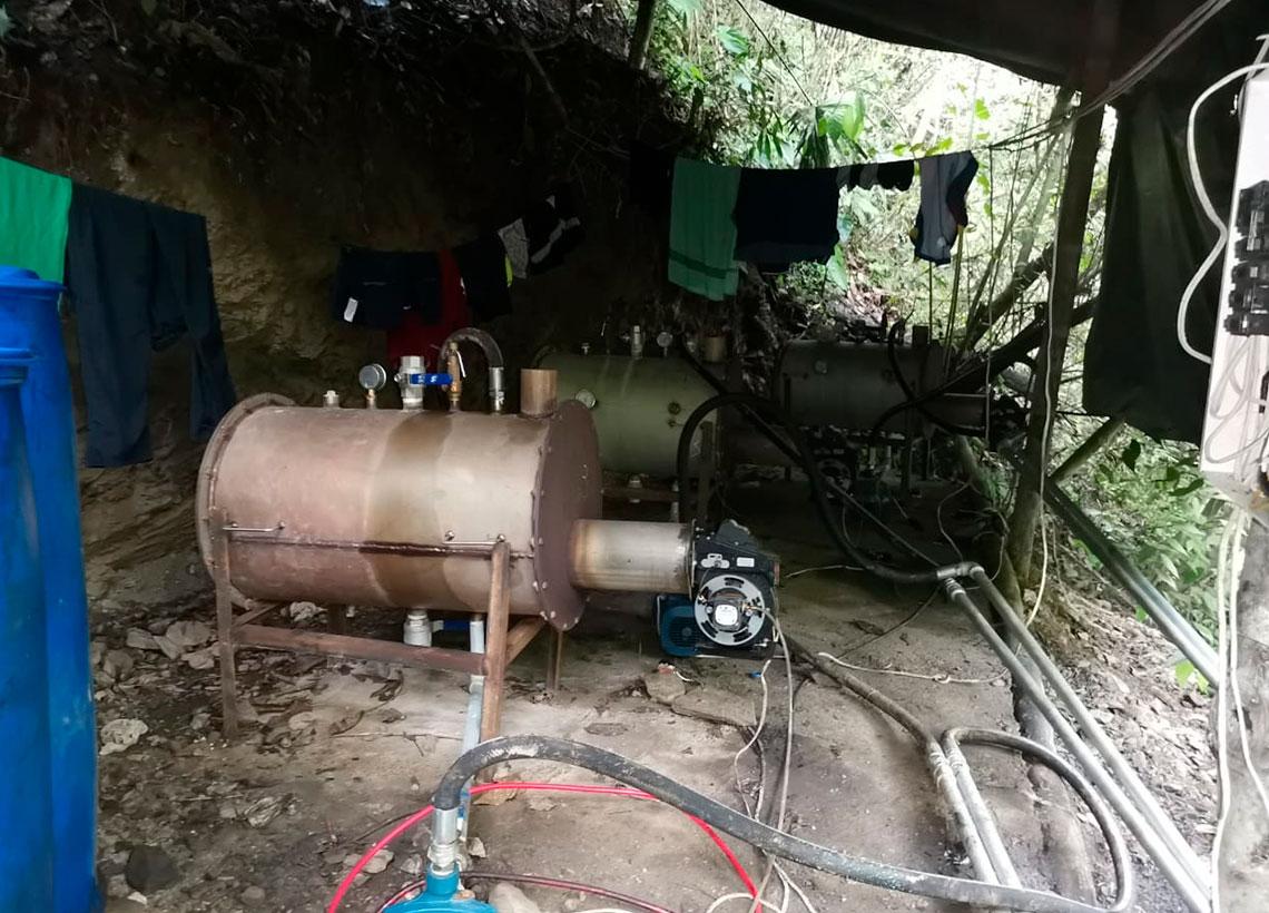 Fuerzas Militares neutralizan megalaboratorio para el procesamiento de clorhidrato de cocaína en Nariño