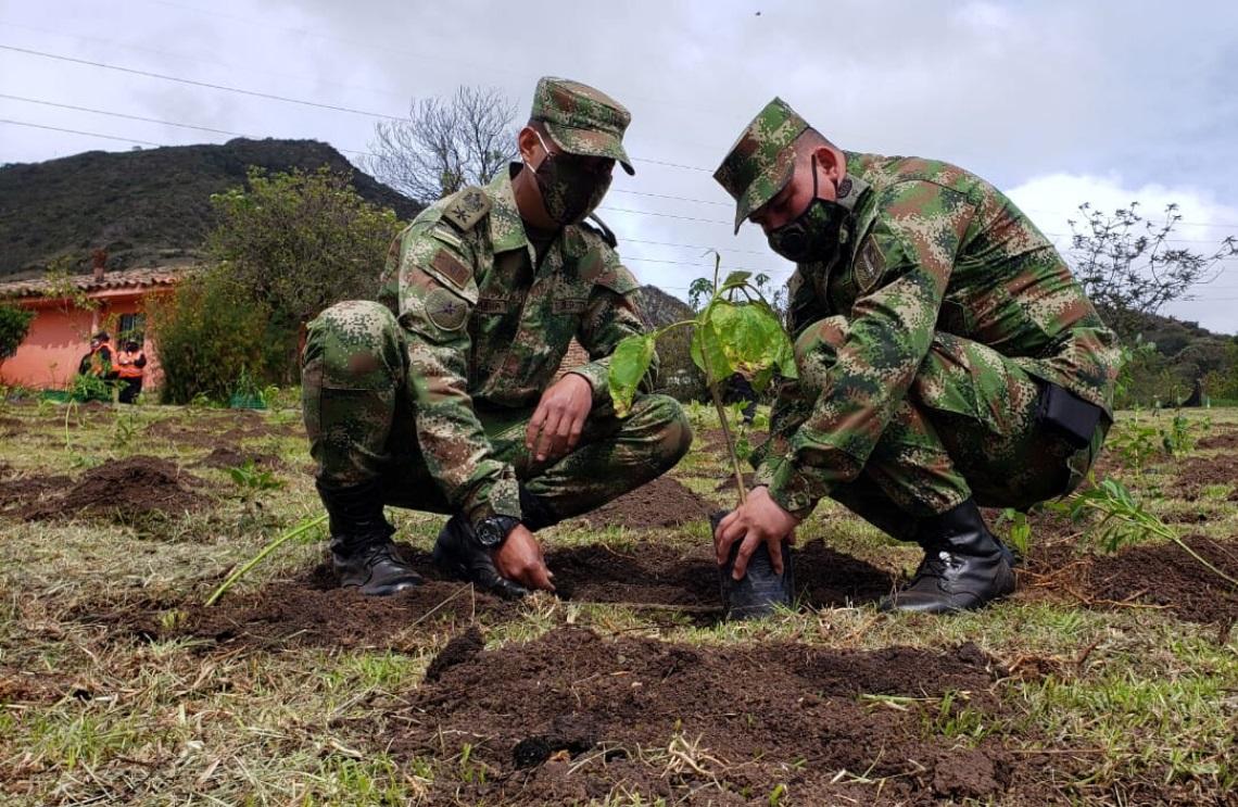 En el Día del Medio Ambiente el Ejército Nacional lidera sembratón en Bogotá
