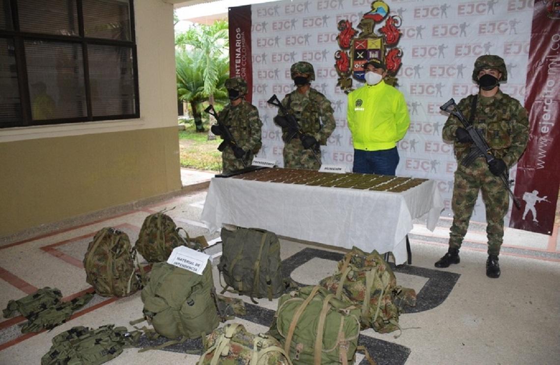 Ejército Nacional halló dos depósitos ilegales en Arauca 