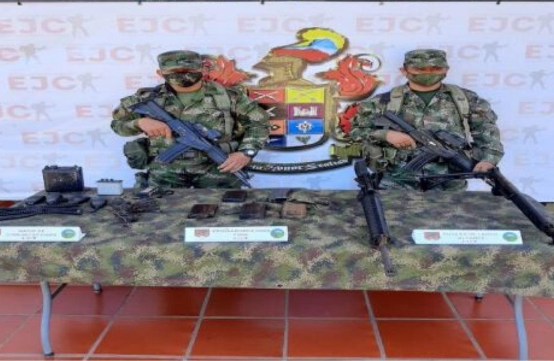 Ejército encuentra depósito ilegal del GAO residual con armamento en Guaviare