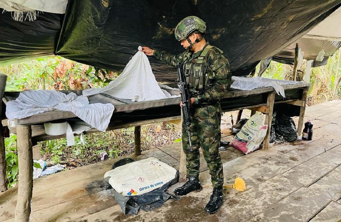 Ejército encuentra el laboratorio de clorhidrato de cocaína más grande de este año en Mapiripán